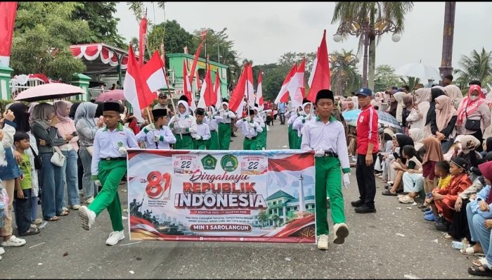 Keluarga Besar MIN 1 Sarolangun Semarakkan Karnaval Budaya dalam Rangka Peringatan HUT RI ke-81 tahun 2026